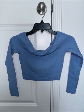 SHEIN Dusty Blue Long Sleeve Top
